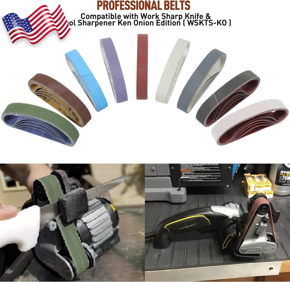 Replacement Belt Kit For Work Sharp Tool Sharpener Ken Onion Edition 45 Pcs