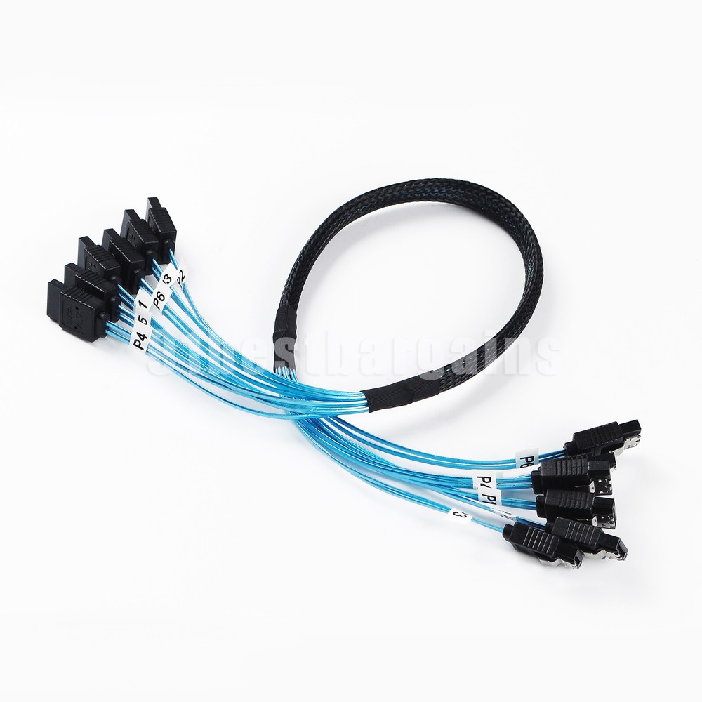 SATAIII Cable 6Pcs 6Gbps for Bitcoin Server CD DVD Drive Raid HDD SSD Data Cable