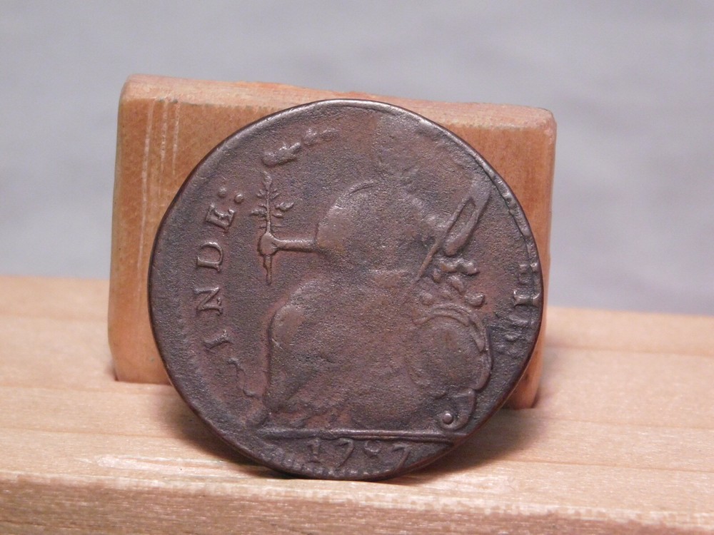 1787 Connecticut copper draped bust left
