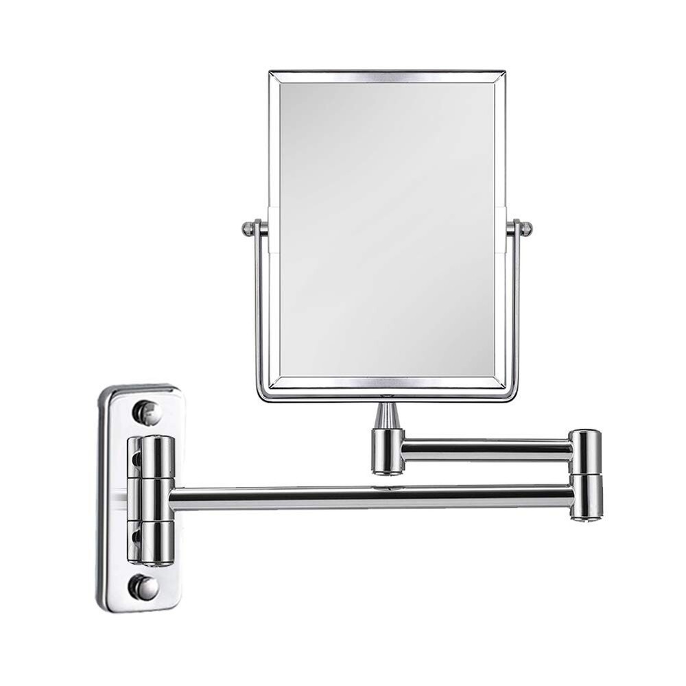 3X Magnifying Wall Mounted Vanity Makeup Mirror | Rectangular 8x6 Inch