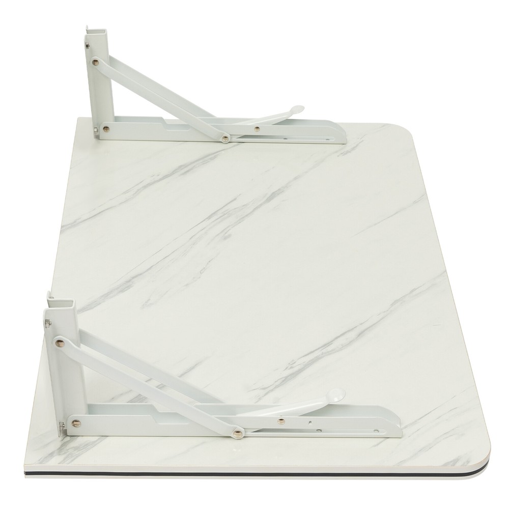 Modern Folding Wall Desk Wall-mounted Folding Table Foldable Table White Indoor