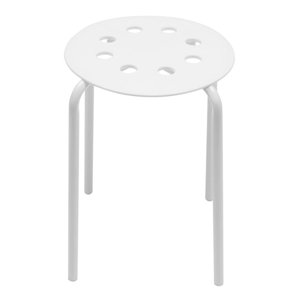 Stack Stools White Chairs for Classroom Students Seats 17.7in Office Home 10PCS