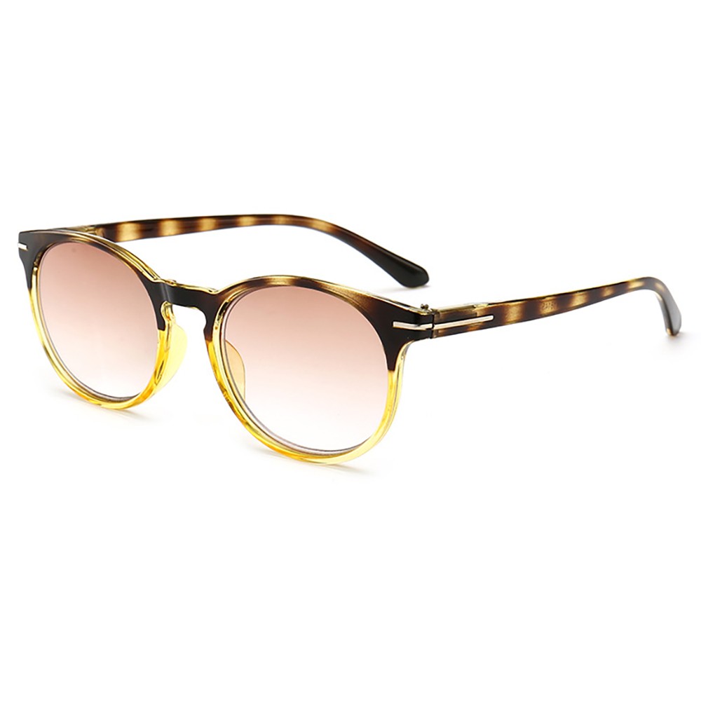 Trendy Gradient Tinted lens Reading Glasses Computer Readers Round Frame Glasses