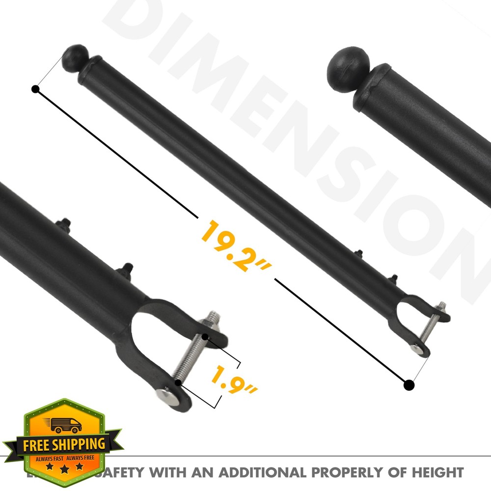 9 Pack Chain Link Fence Extension 19.5" Galvanized Post Extender Black