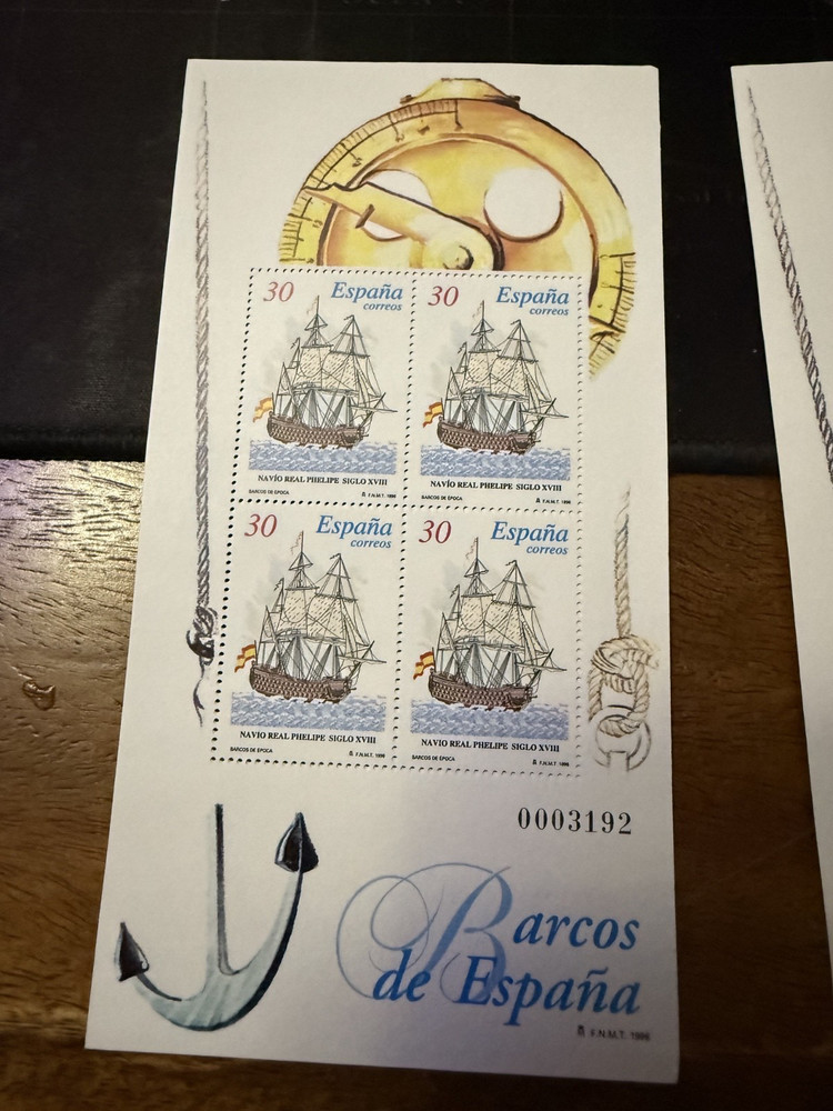 spanish stamps barcos de Espana min sheets