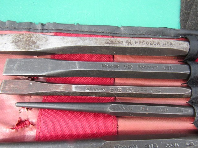 SNAP ON PPCBK715 15 PIECE DRIFT / PIN PUNCH & CHISEL SET W BAG