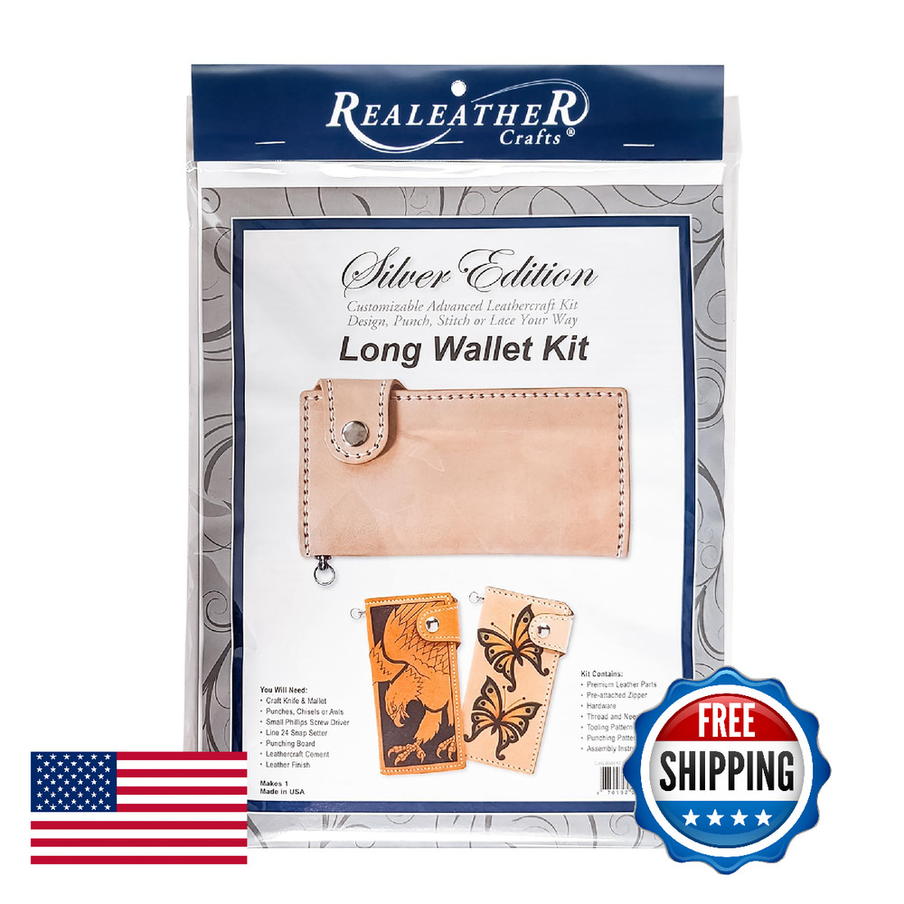 Realeather Silver Edition Long Leather Wallet Leathercraft Kit