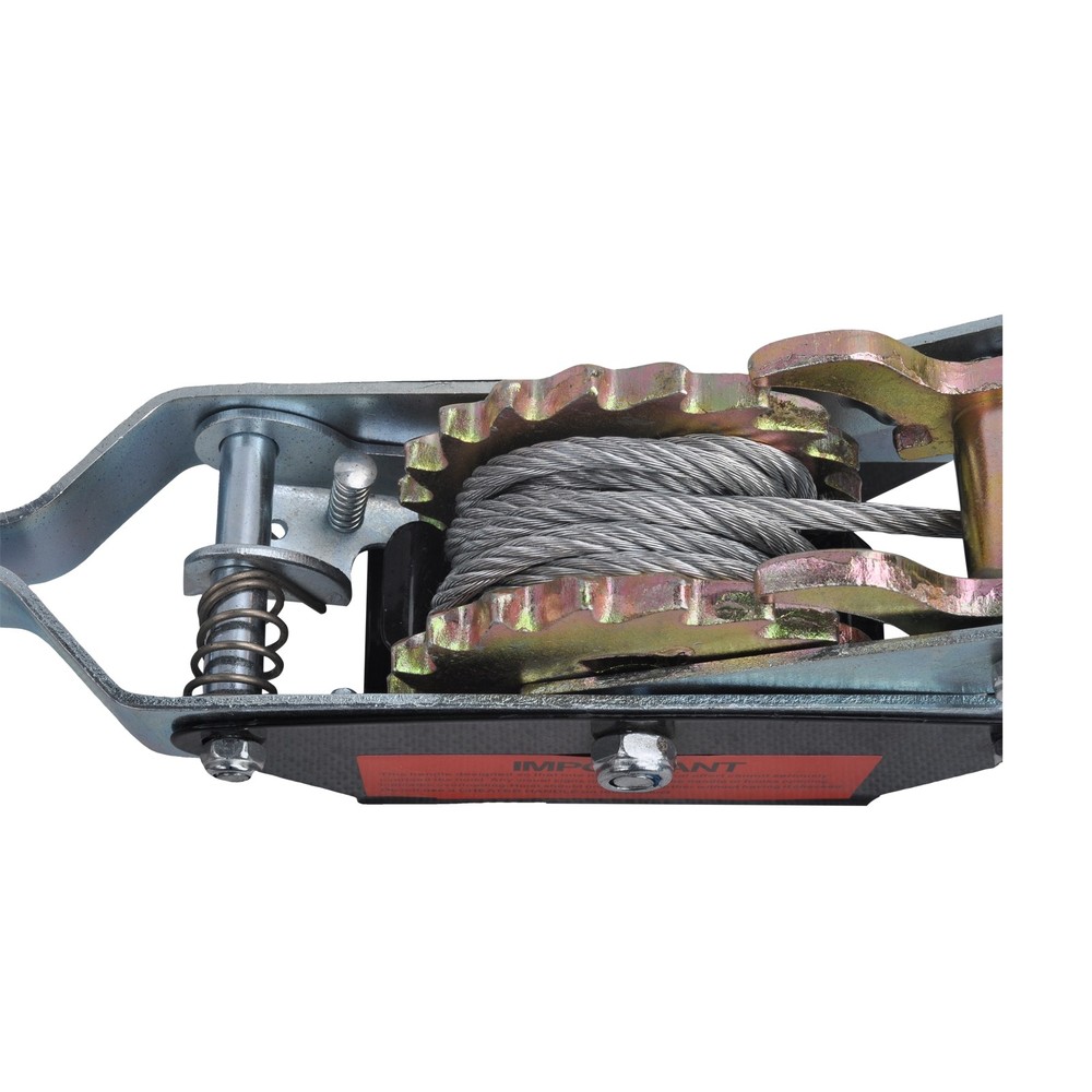 2 Ton 2 Hook Ratchet Come Along Puller & 2'' X 36" Axle Tie Down Strap w/ D Ring