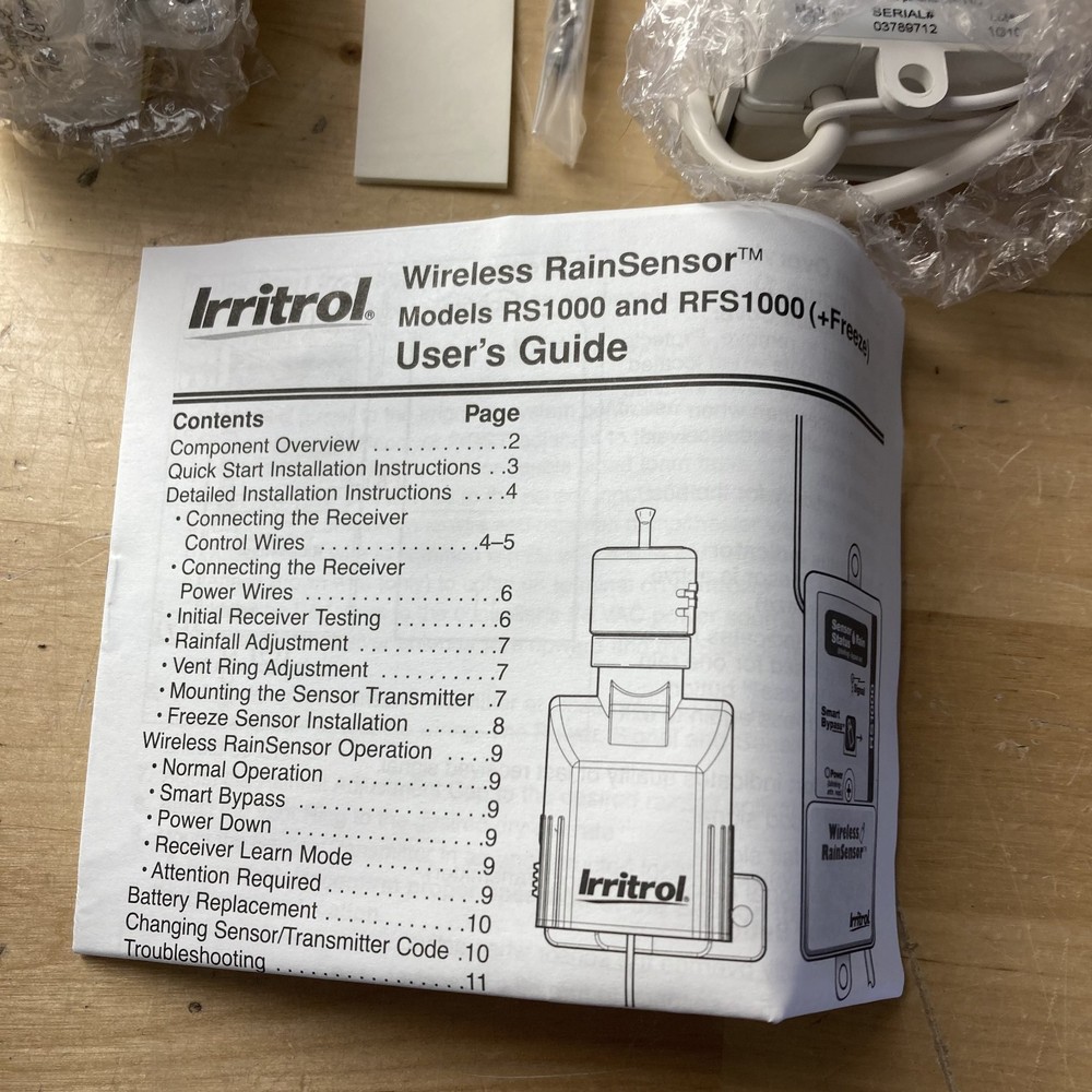Irrigation Wireless Rain Sensor Irritrol RS1000 Sealed