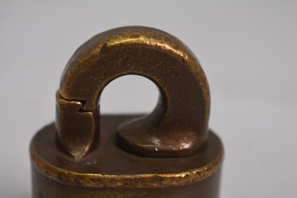 Vintage Brass US Reg'd Mail Lock Postal Rotary Padlock WITHOUT KEY