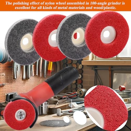 18Pcs 4 Inch Buffering Wheels Polishing Kit with Compound for Angle