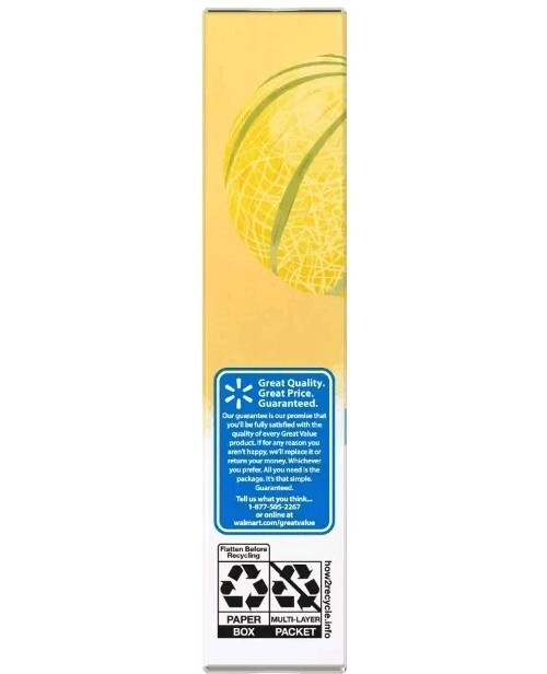 6 Boxes Great Value Melon Sugar Free Drink Mix - 60 Packets