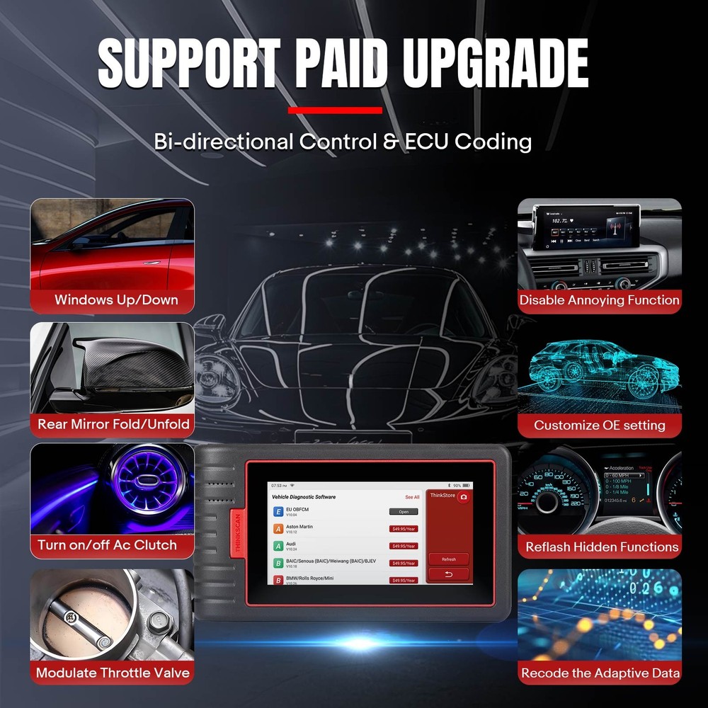 Thinkcar Thinkscan Max2 OBD2 Full System Diagnostic Tool w/ CAN-FD, FCA AutoAuth