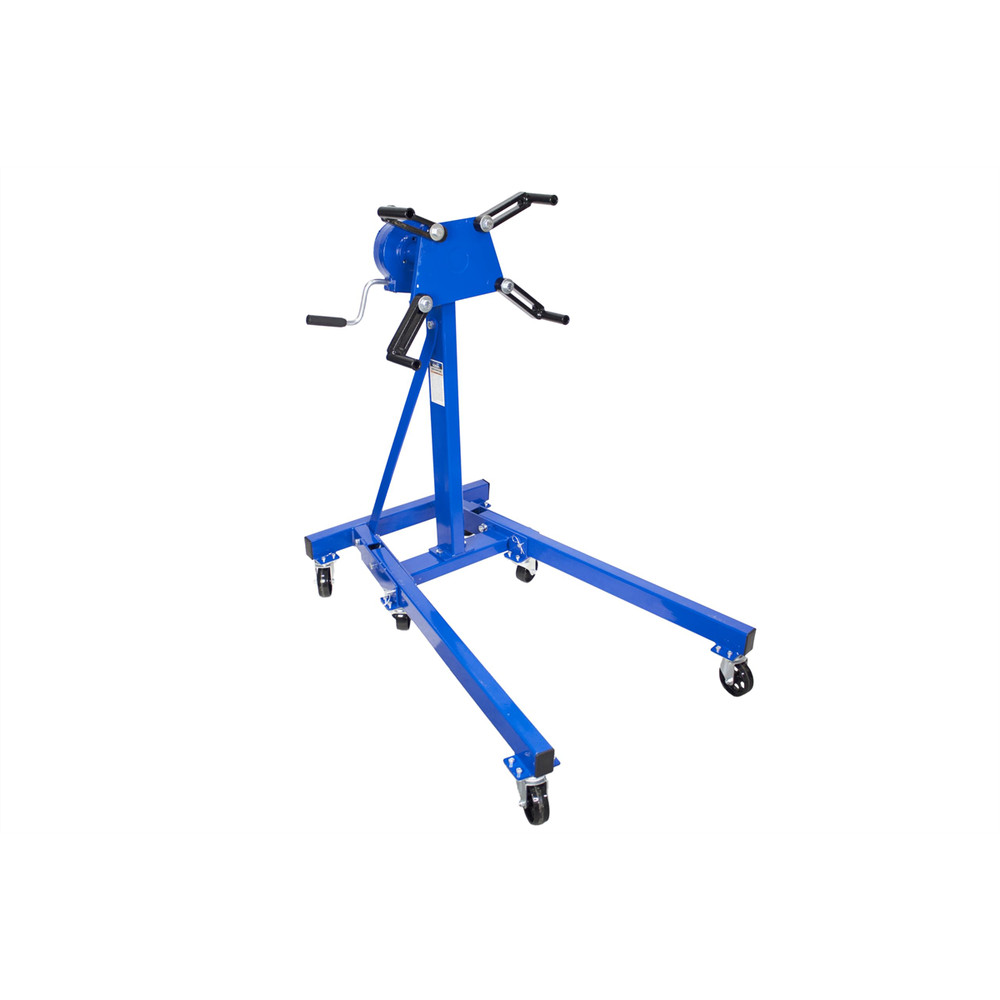 K Tool 62110A 1100 lb Engine Stand with Gear Driven Rotation Folding Frame