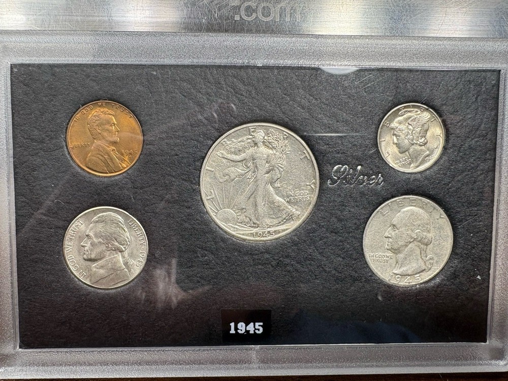1945 US Mint Silver Coins Year Set