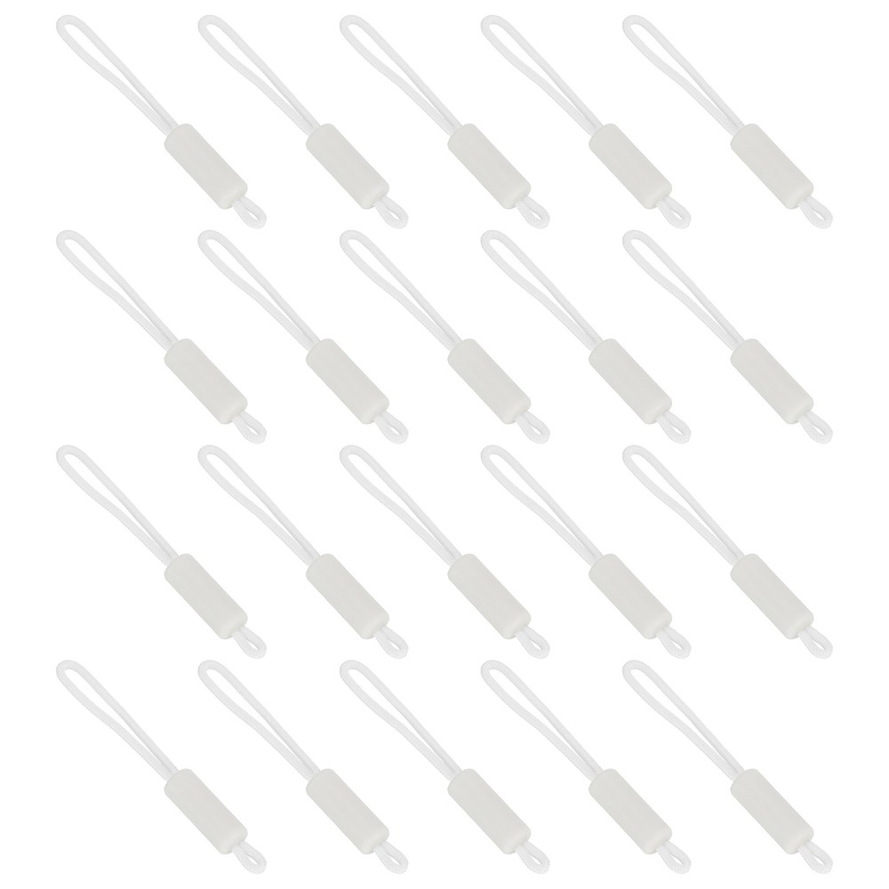 Replacement Zipper Pull Cord, 20Pcs Nylon Zipper Puller Slider, White