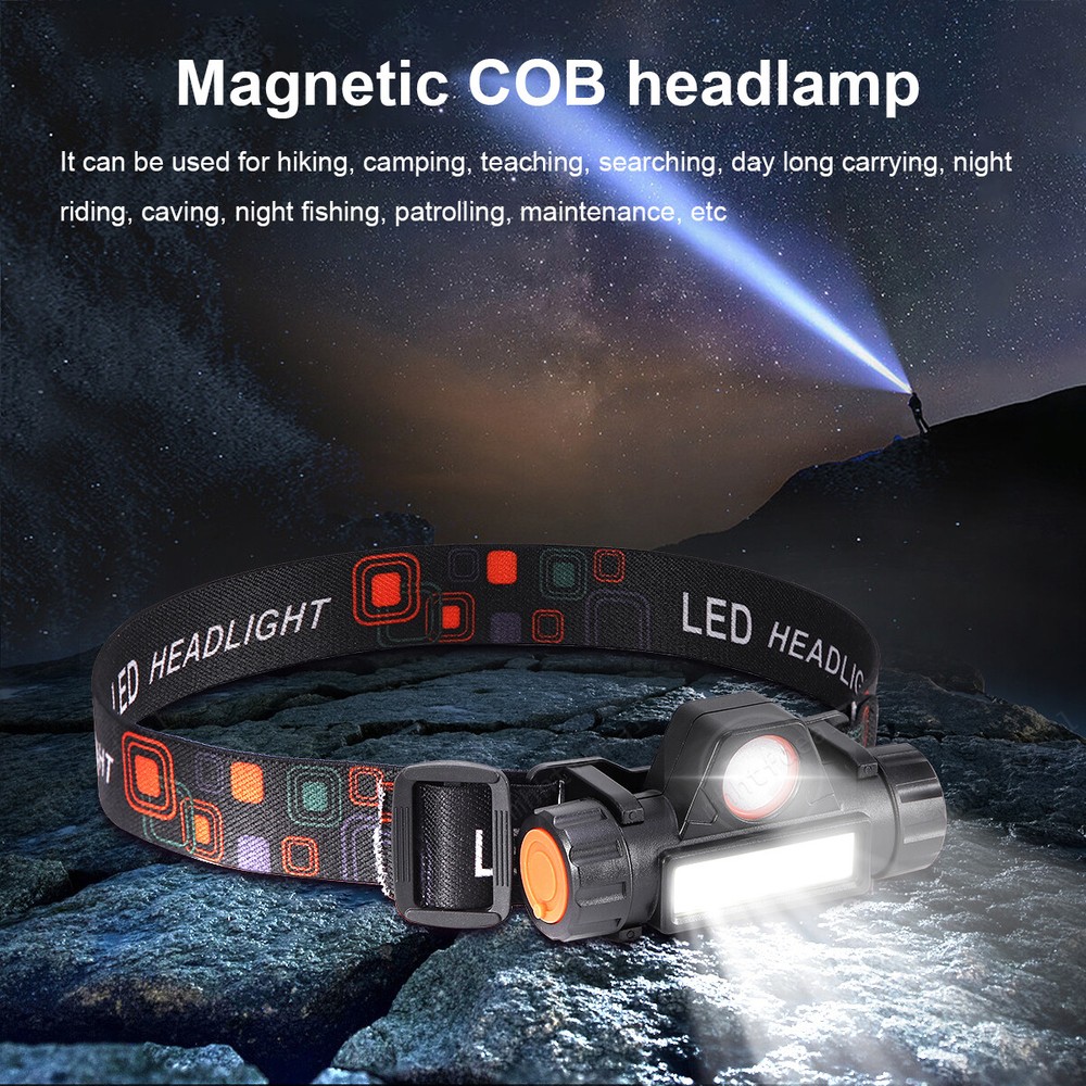 1-5Pack USB Rechargeable Waterproof LED Headlamp Headlight Head Light Flashlight