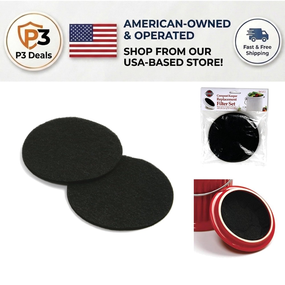 Eco-Friendly Replacement Filters for Ceramic Compost Keepers – 5.5" Diameter