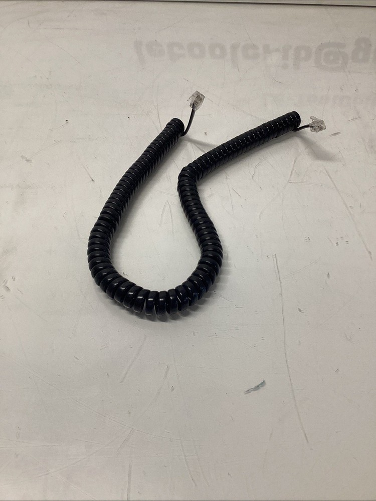 Black Coiled Telephone Handset Cord P-578