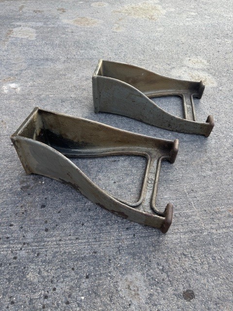 Unique Short Vintage Cast Iron Machine Base Legs Industrial Bench