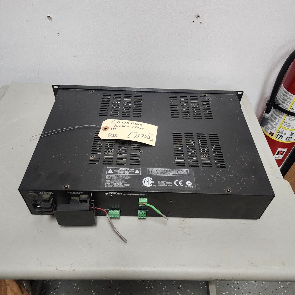 Crown 1160A 160W Power Amplifier for Single-Zone Systems [B7S2]