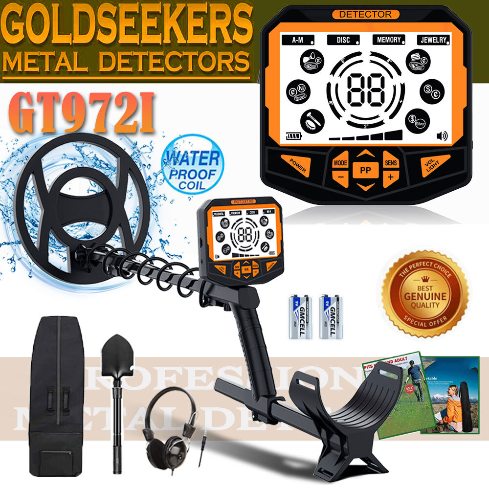 LCD Metal Detector Waterproof Gold Digger Deep Sensitive Hunter Coil Searcher