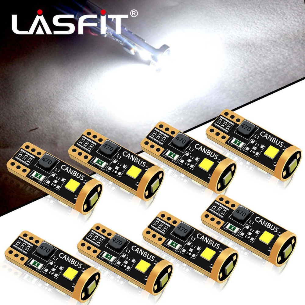 Combo Lasfit LED T10 LED License Plate Interior Dome Map Light Bulb 168 194 2825