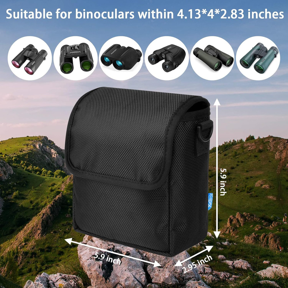 Binoculars Case Portable Binocular Carry Case with Shoulder Strap, Protective Mo