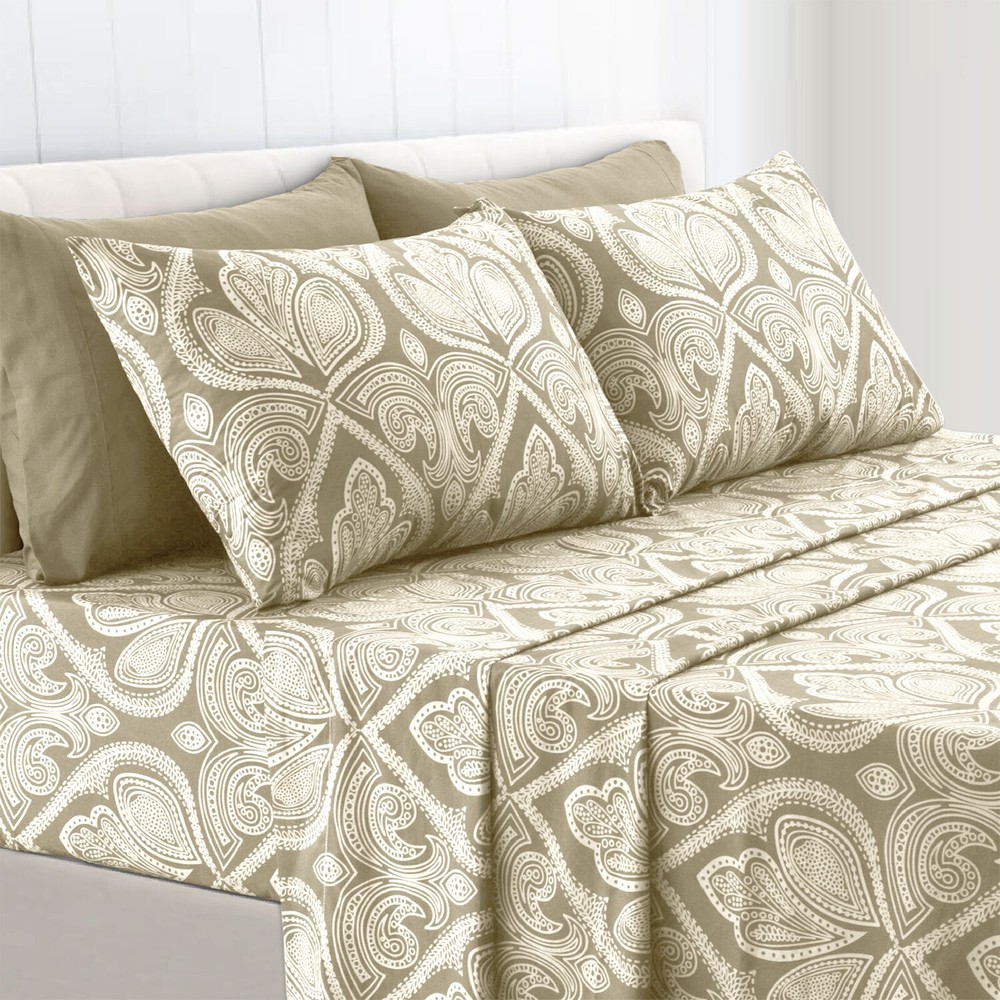 6 Piece Bed Sheets Microfiber Comfort Ultra Soft Deep Pocket Sheets Pillowcases