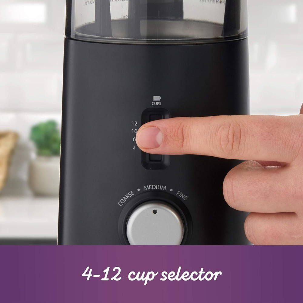 Stainless Steel Automatic Coffee Grinder - 5 Grind Settings=