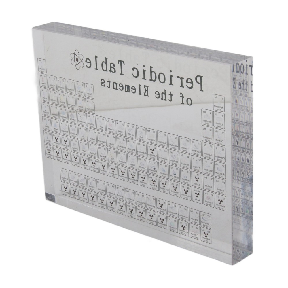 Periodic Table With Real Elements Inside Clear Acrylic Ergonomic Real Chemic