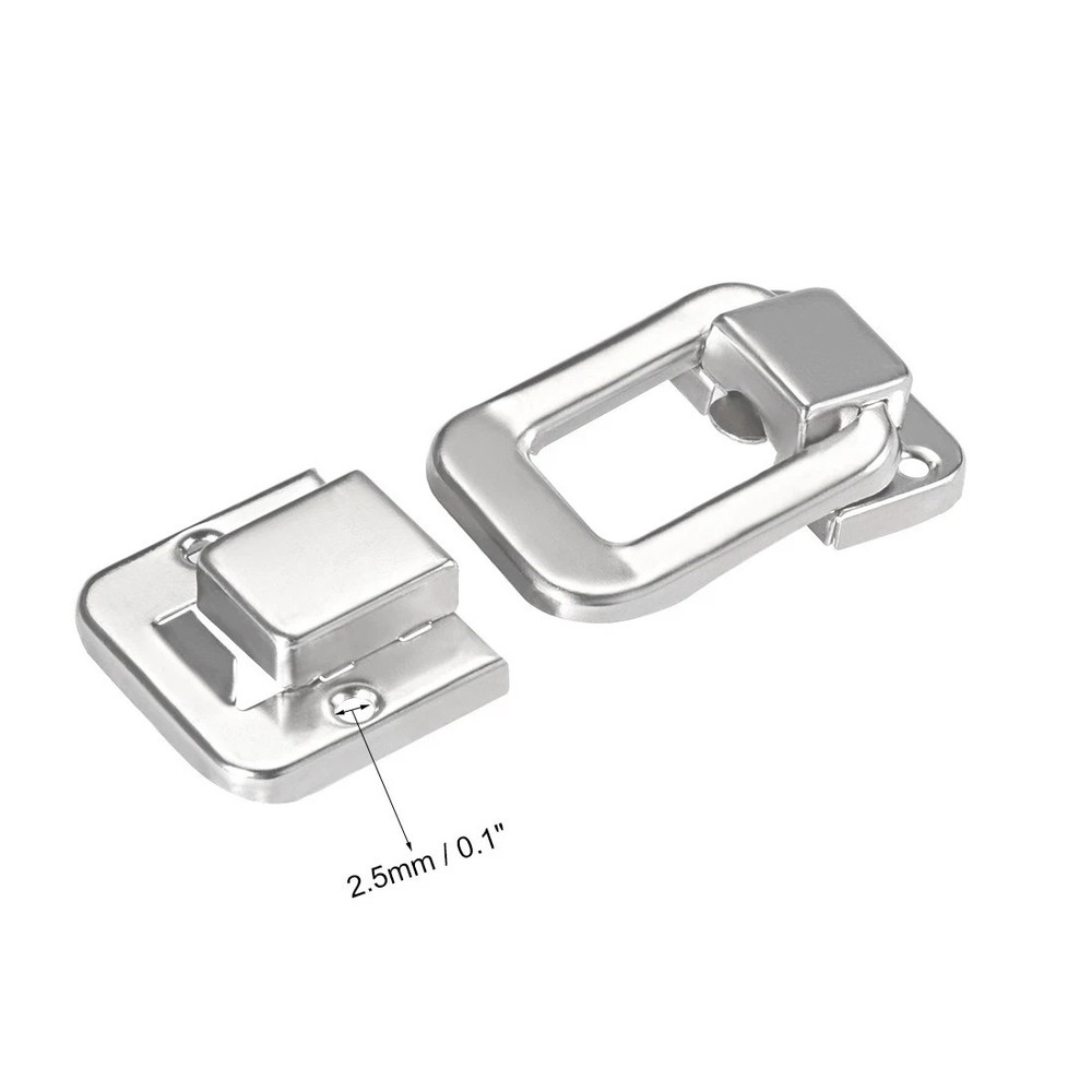 2 Pack Retro Silver Hasp Latch Toggle Catch 38mm Decorative Box Hardware A11