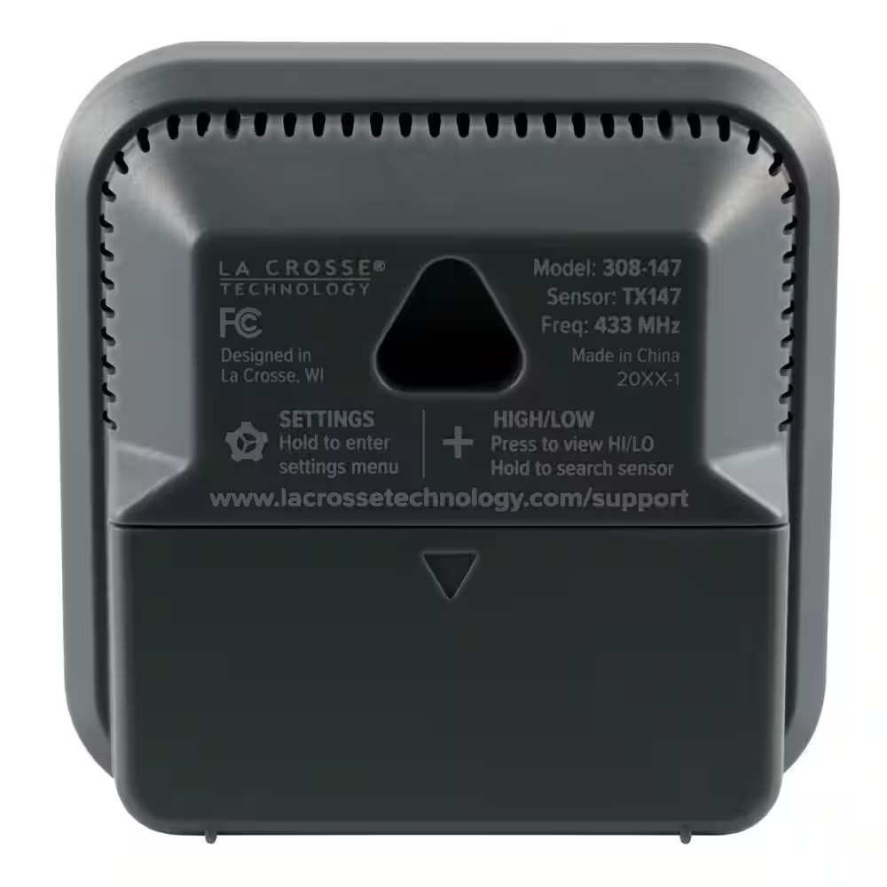 La Crosse Technology Wireless Compact Digital Thermometer Black Indoor Humidity