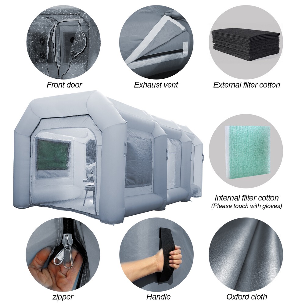 𝟐𝟎𝐱𝟏𝟎𝐱𝟗𝐅𝐭 Inflatable Paint Booth Portable Spray Booth for Vehicle