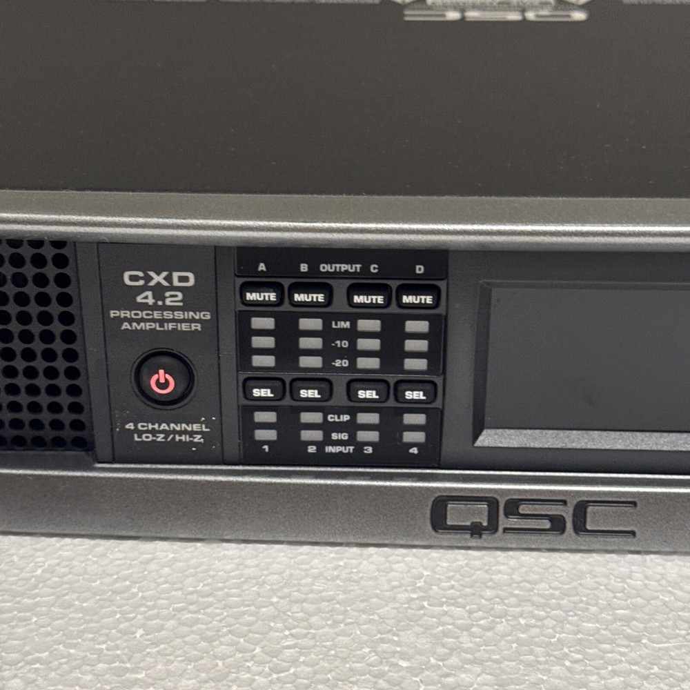 QSC CXD4.2 , 4 Channel Network Processing Amplifier
