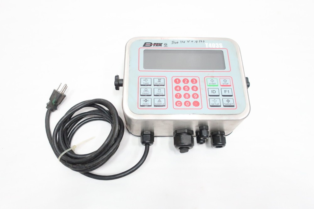 B-tek Scales T403S Digital Display Weight Indicator 110-240v-ac