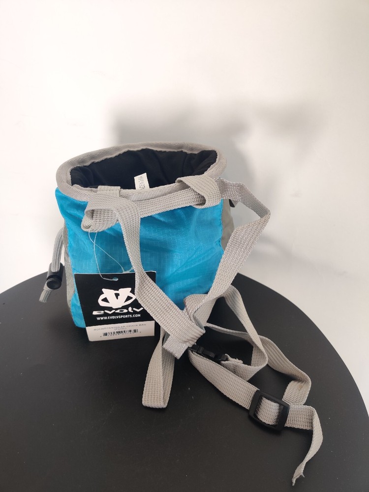 Evolv Roundtangular knit rare Chalkbag - Climbing Boulder BLUE POOL