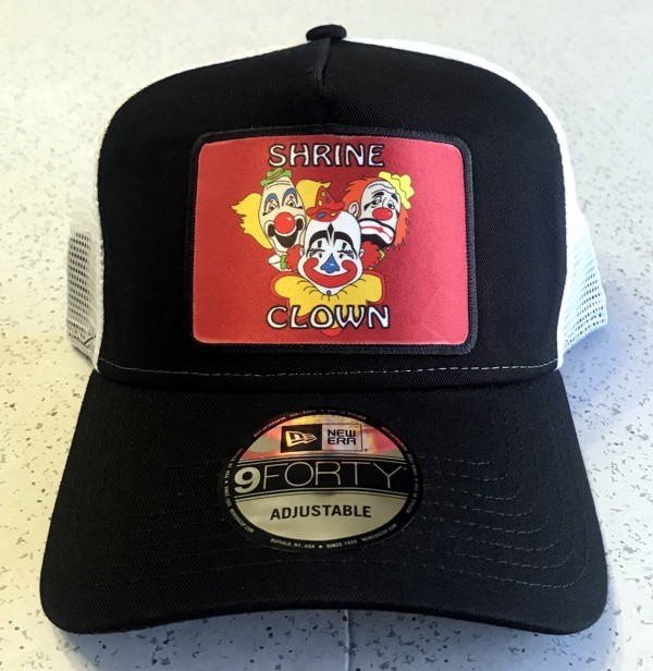 Shrine Clown Cap in Black & White