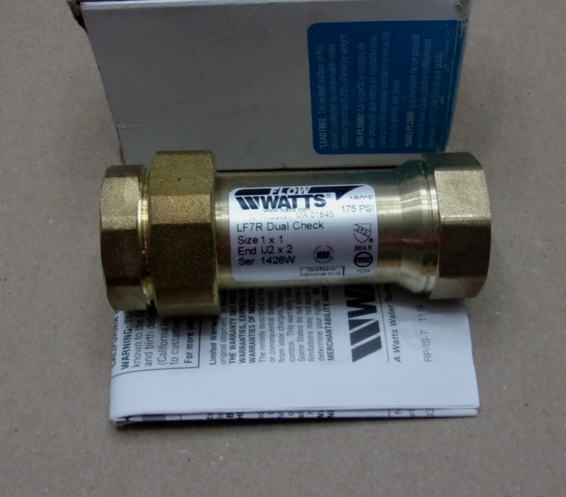 WATTS  1 x 1 in LF7R DOUBLE CHECK BACKFLOW PREVENTER