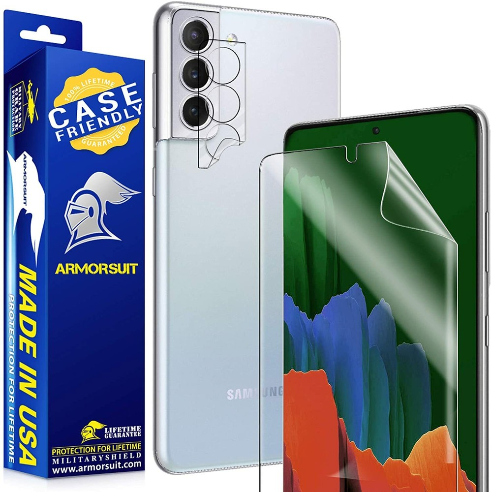 ArmorSuit Screen Protector and 2-Pack Clear Camera Plate Lens Protector S21+ All