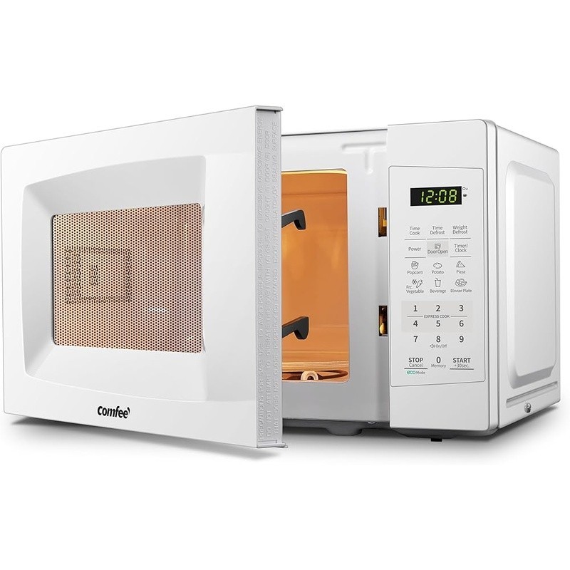 Two-Step Child Lock Microwave Oven 700W Mute Function Eco Mode Express Cooking