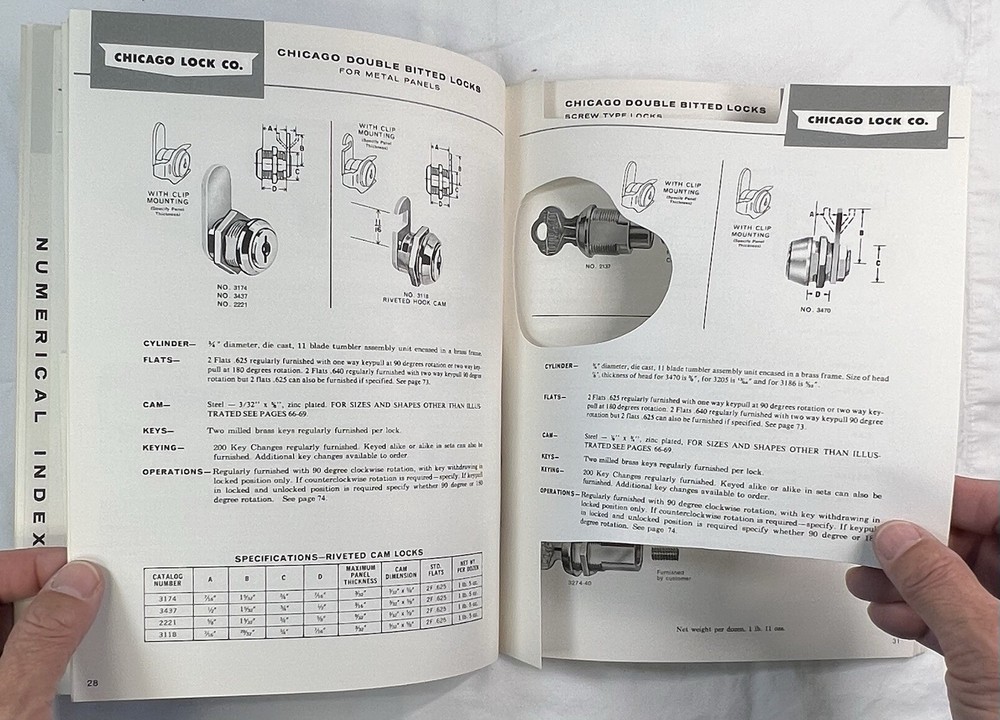 CHICAGO LOCK COMPANY Catalog 185 Printed 1984