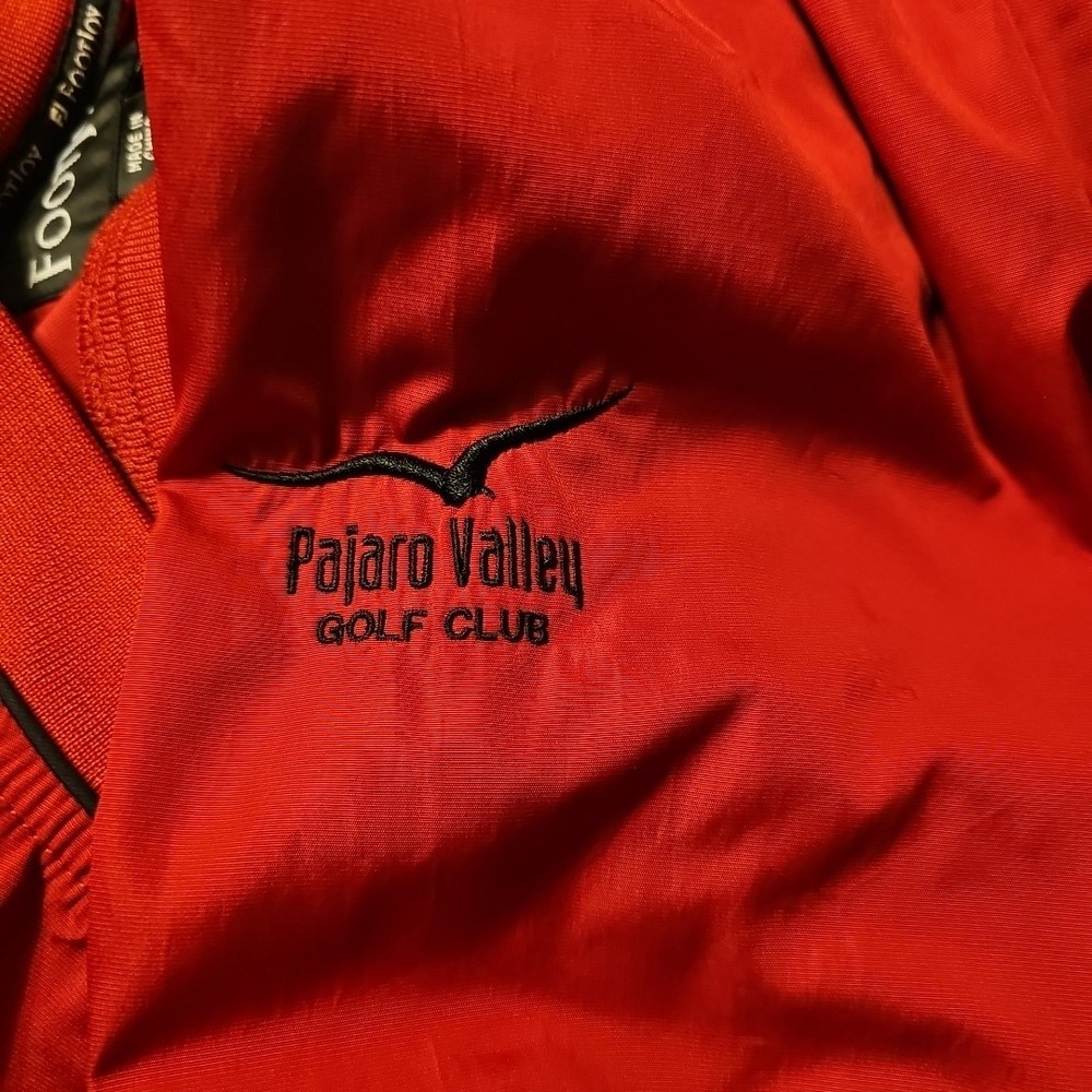 FootJoy Men XXL Red Windbreaker Golf Pullover. Pajaro