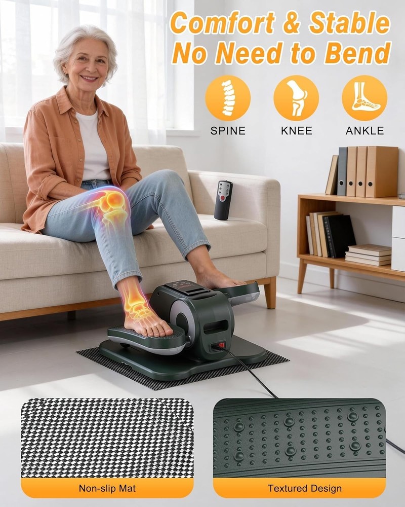 Upgraded Under Desk Elliptical 12 Speeds Forward & Reverse Manual & Auto Mode...