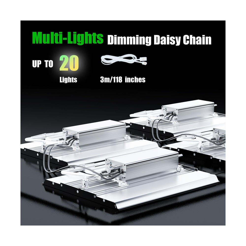 MA2000 2025 200W Dimmable LED Grow Light with High Efficiency Diodes, Full Sp...