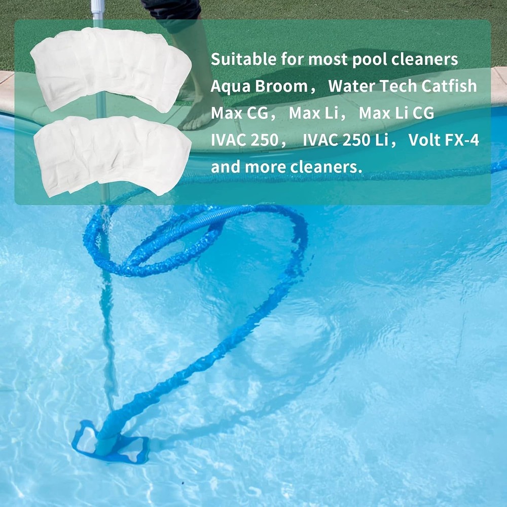 Pool Vacuum Micro Filter Bag 15-Pack Compatible with Water Tech Pool Blasters...