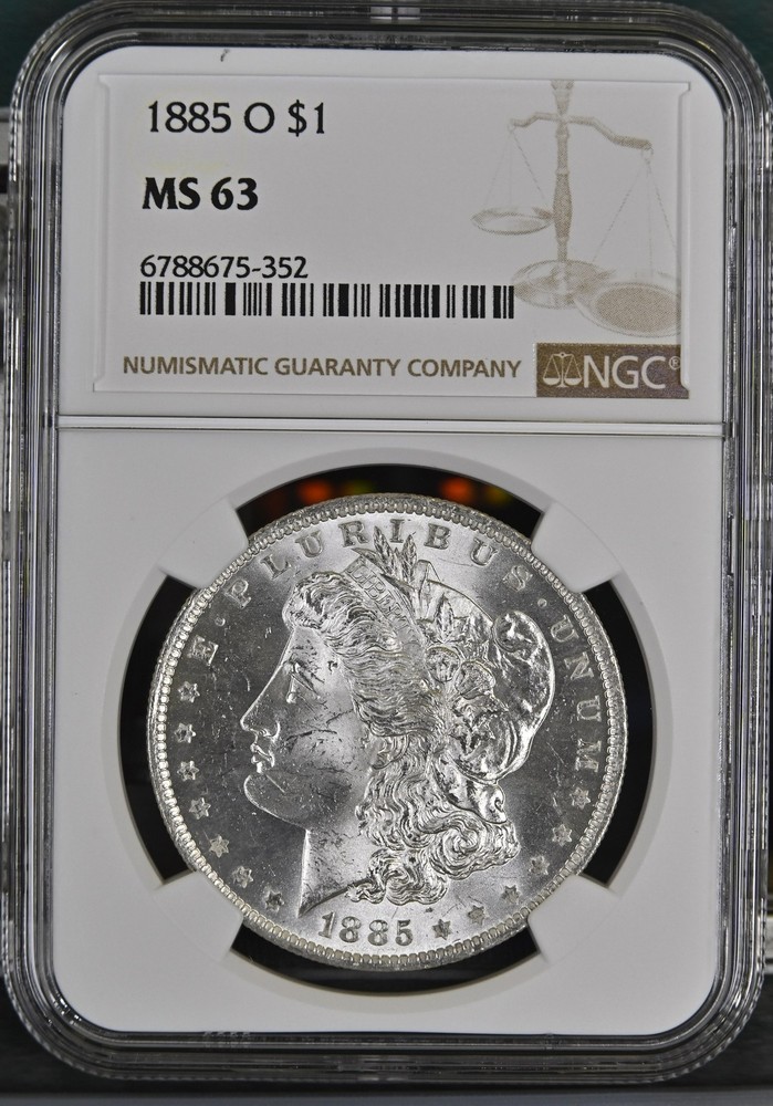1885 O Morgan Silver Dollar NGC MS-63