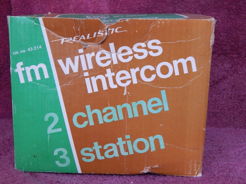 Realistic FM Wireless Intercom 2 Channel3 Station 43-214