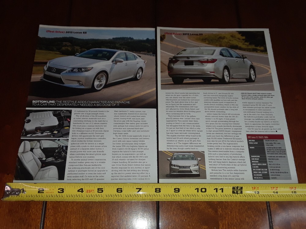 2013 LEXUS ES 350 ORIGINAL ARTICLE