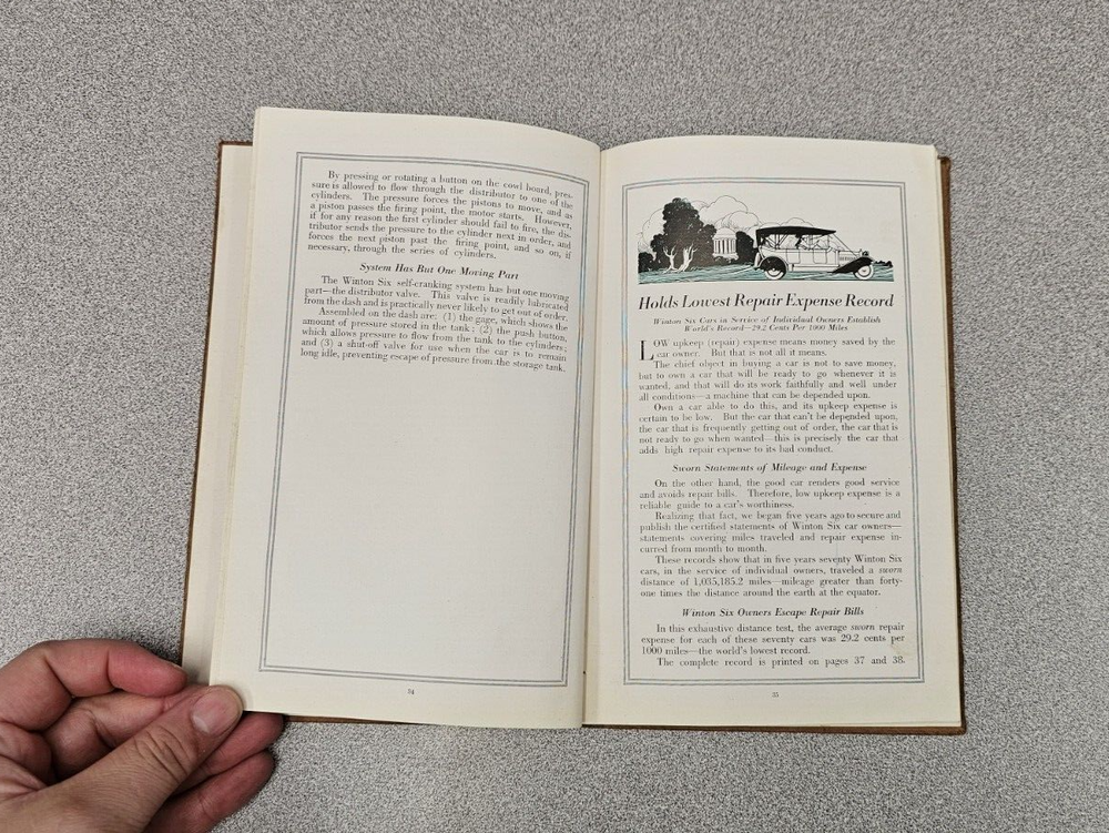 1914 Winton Six Sales Book